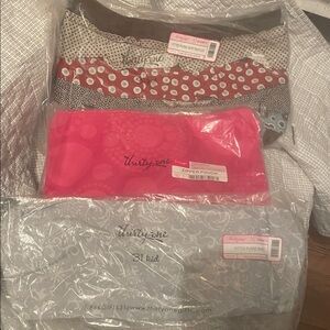Thirty-One Polka Dot and Pink Bag Trio